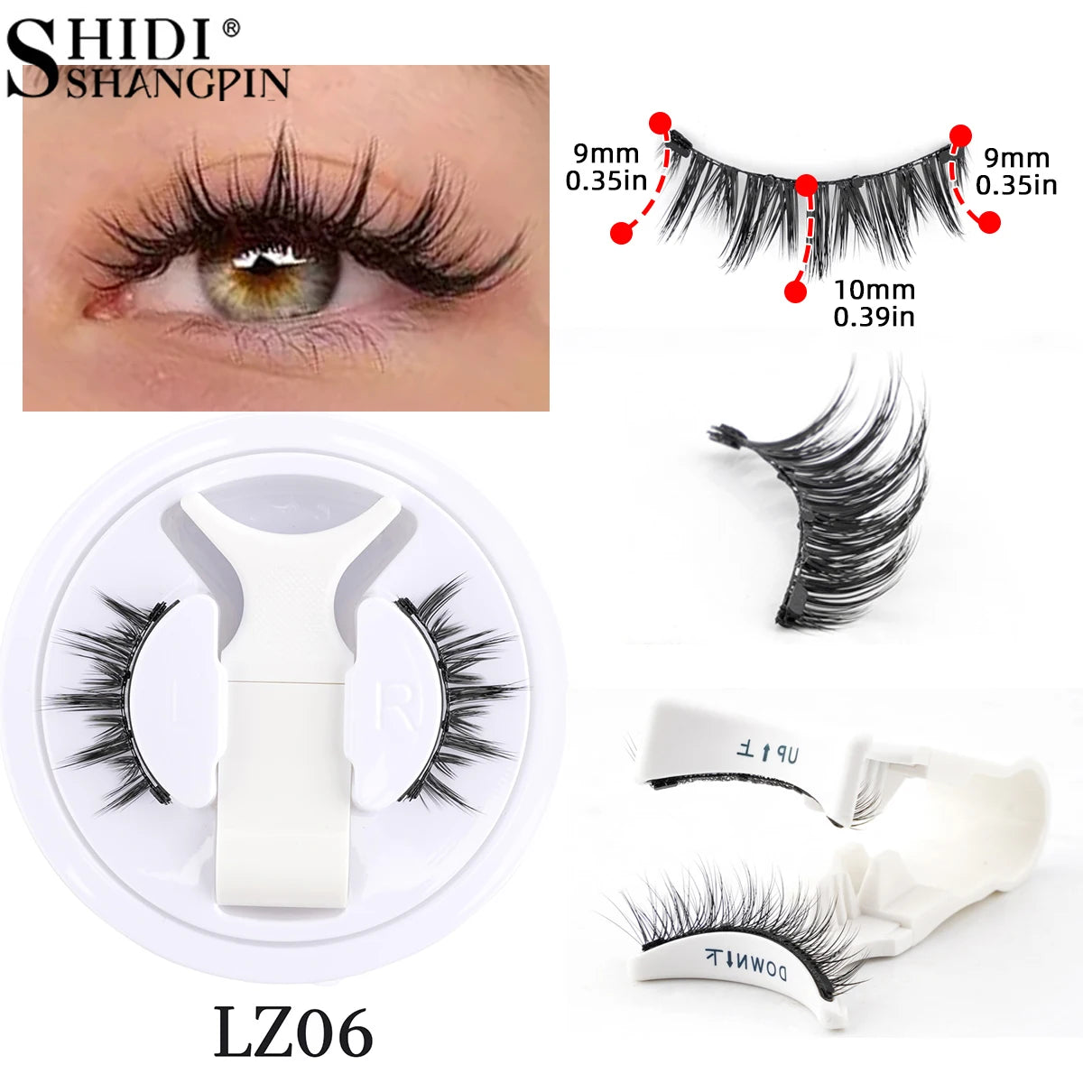 Reusable Magnetic Eyelashes Kit With Magnetic Tweezers Makeup Tool Handmade Fluffy Faux Mink Lashes Natural Long False Eyelashes