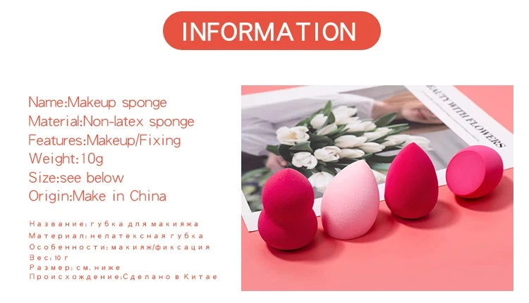 1Pc Cosmetic Puff Powder Puff Smooth Women's Makeup Foundation Sponge Beauty To Make Up Tools & Accessories Water-drop Shape