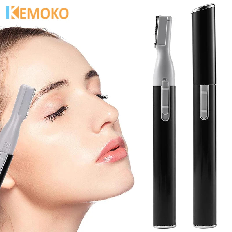 Portable Electric Eyebrow Trimmer Shaver Hair Remover Facial Shaver Pencil Hair Remover for Facial Neck Blur Lips Body Arms Legs