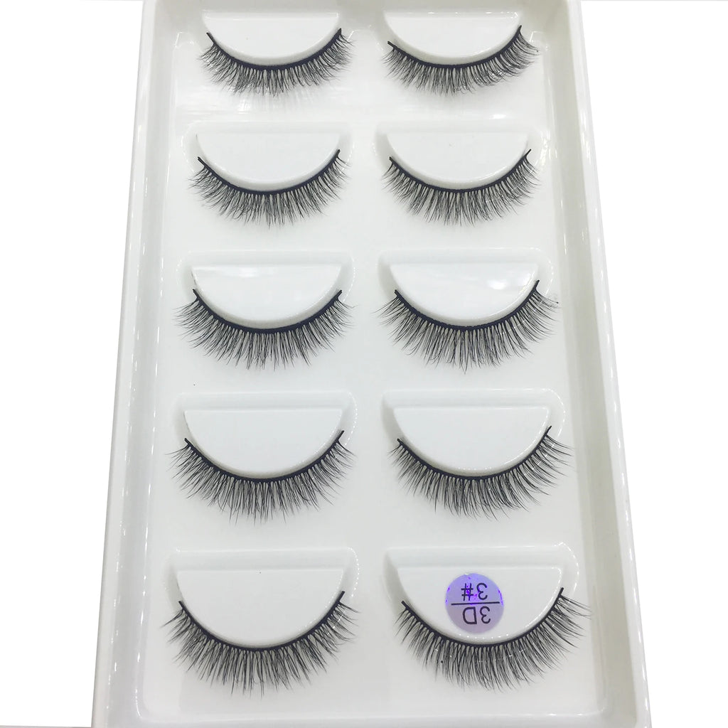 15 Style 5 Pairs 3D Eyelashes Natural False Eye Lashes Thick Faux Mink Lashes Soft Fake Eyelash Wispy Makeup Cilios