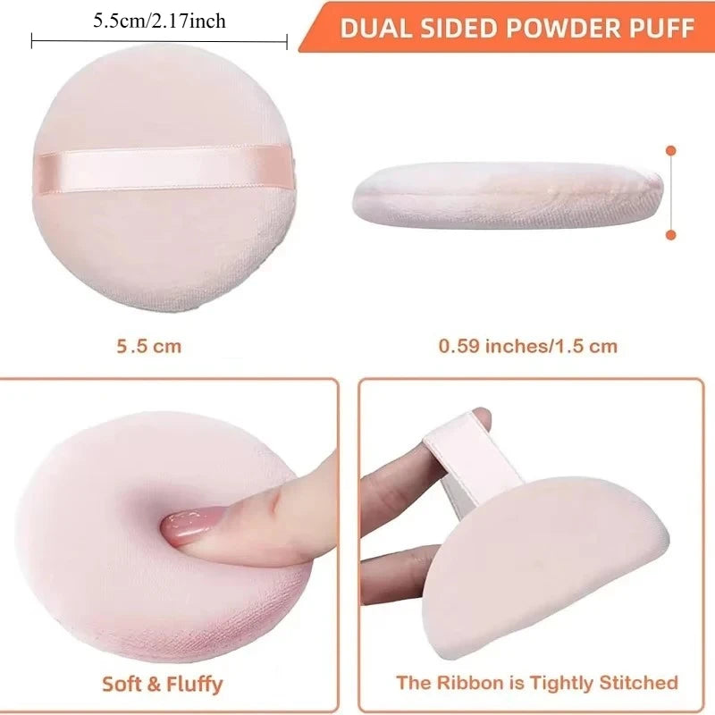 5/10Pcs Soft Velvet Makeup Sponge Loose Powder Cosmetic Puff Double-sided Face Makeup Sponge Concealer Wet Dry Makeup Tools