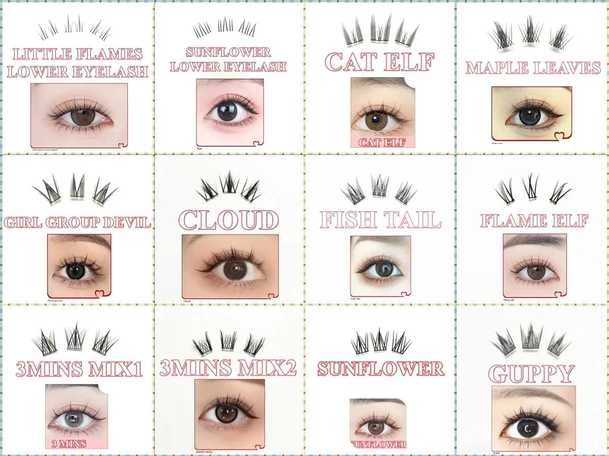 32 Rows Large Capacity Eyelashes Extension Professional Individual Cluster DIY Lashes Natural False Eyelashes Makeup Products