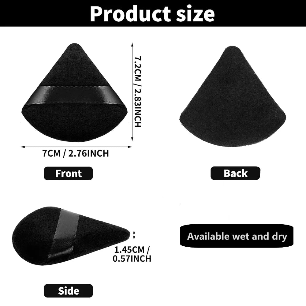 Black/purple Triangle Powder Puff Facial Makeup Sponge Soft Mixer Beauty Foundation Make-Up Sponge Makeup Access