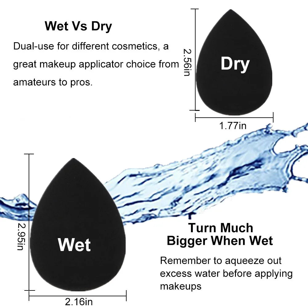 Black Beauty Egg Makeup Blender Cosmetic Puff Makeup Sponge Cushion Foundation Powder Sponge Beauty Tool Make Up Accessories