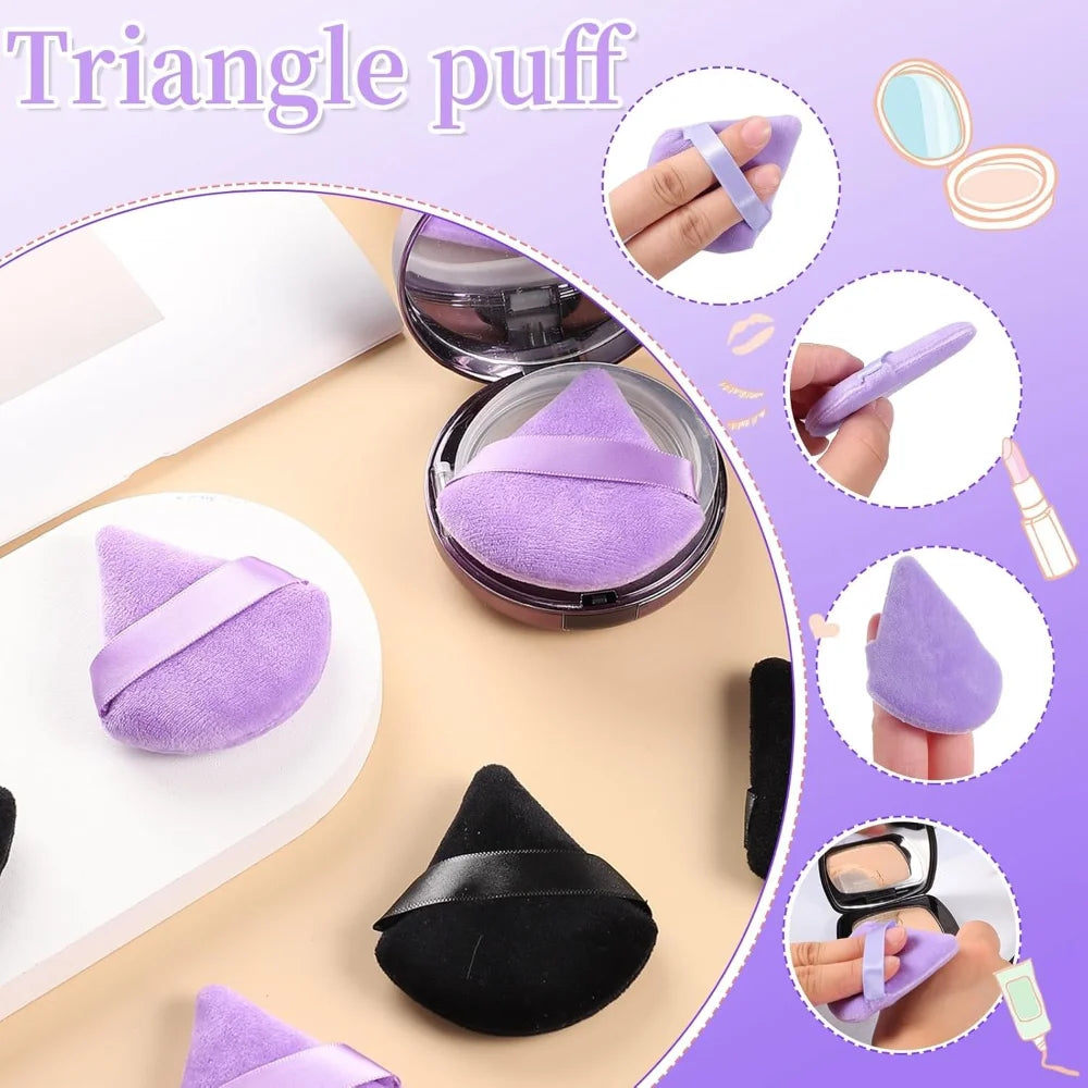 Black/purple Triangle Powder Puff Facial Makeup Sponge Soft Mixer Beauty Foundation Make-Up Sponge Makeup Access