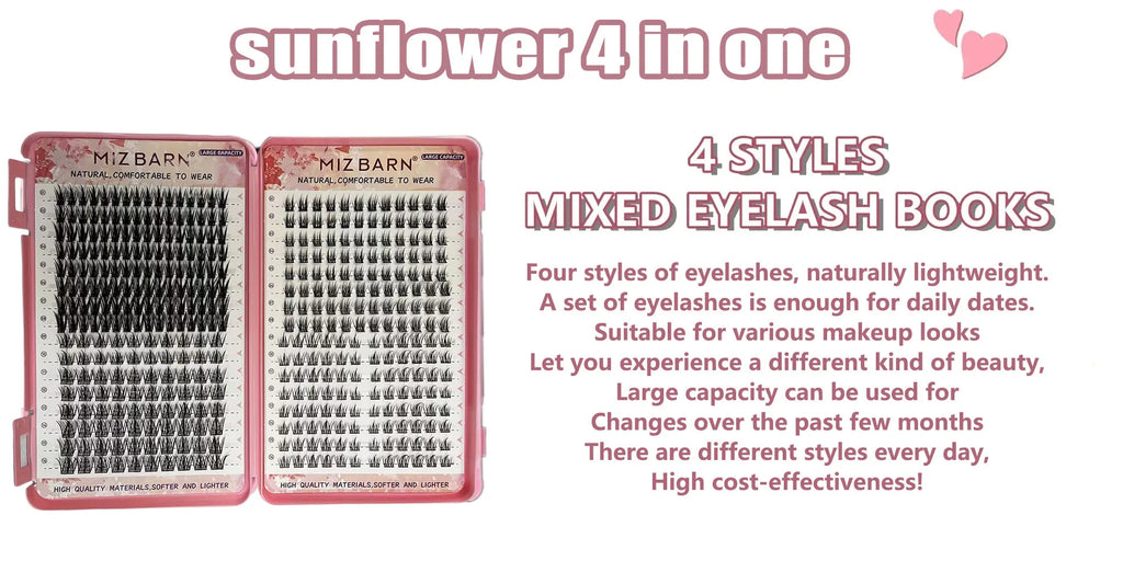 32 Rows Large Capacity Eyelashes Extension Professional Individual Cluster DIY Lashes Natural False Eyelashes Makeup Products