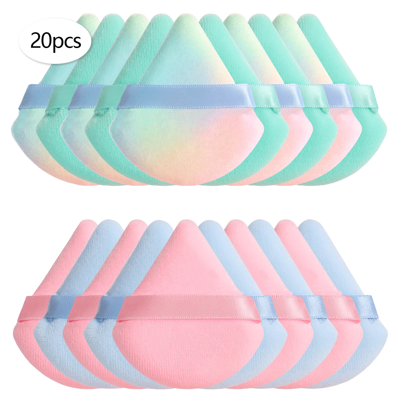 Triangular Powder Puff 20-40Pcs Is Used to Apply Loose Powder and Gently Press It onto the Face to Achieve a Setting Effect