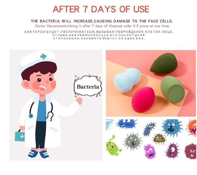 1Pc Cosmetic Puff Powder Puff Smooth Women's Makeup Foundation Sponge Beauty To Make Up Tools & Accessories Water-drop Shape