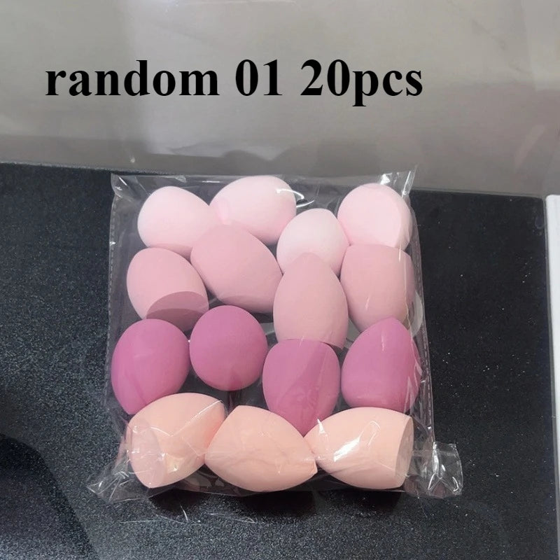 1/3/5/7/20PCS Wet and dry puff random color and shape sponge liquid foundation BB cream powder applying makeup egg