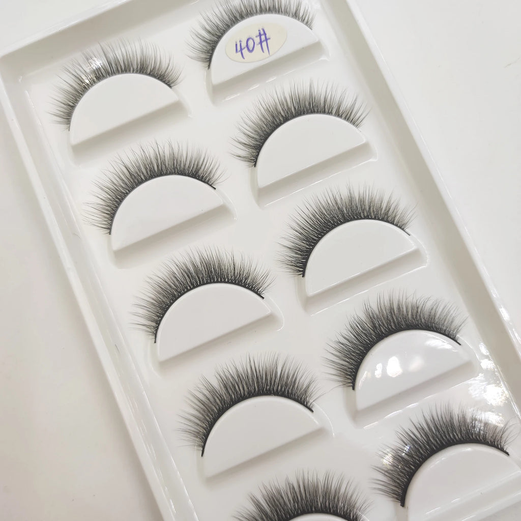 15 Style 5 Pairs 3D Eyelashes Natural False Eye Lashes Thick Faux Mink Lashes Soft Fake Eyelash Wispy Makeup Cilios