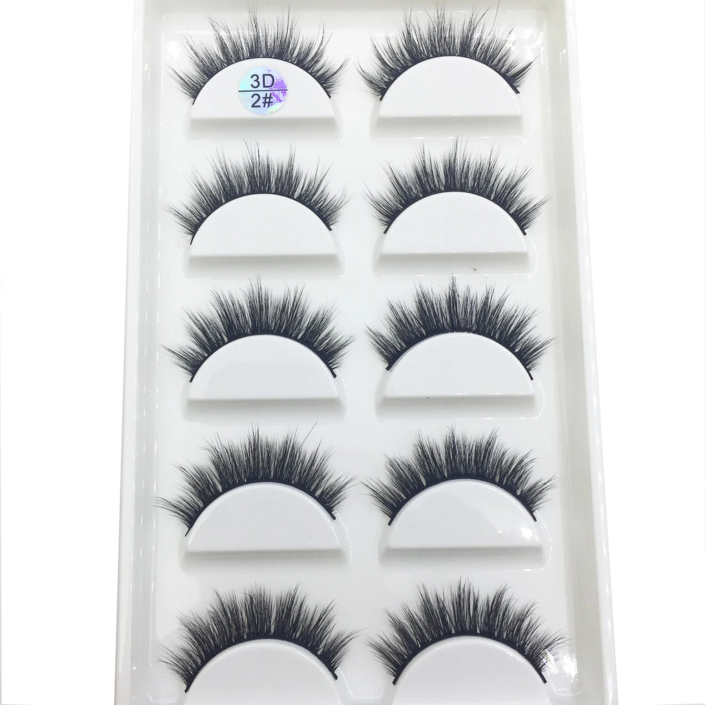 15 Style 5 Pairs 3D Eyelashes Natural False Eye Lashes Thick Faux Mink Lashes Soft Fake Eyelash Wispy Makeup Cilios