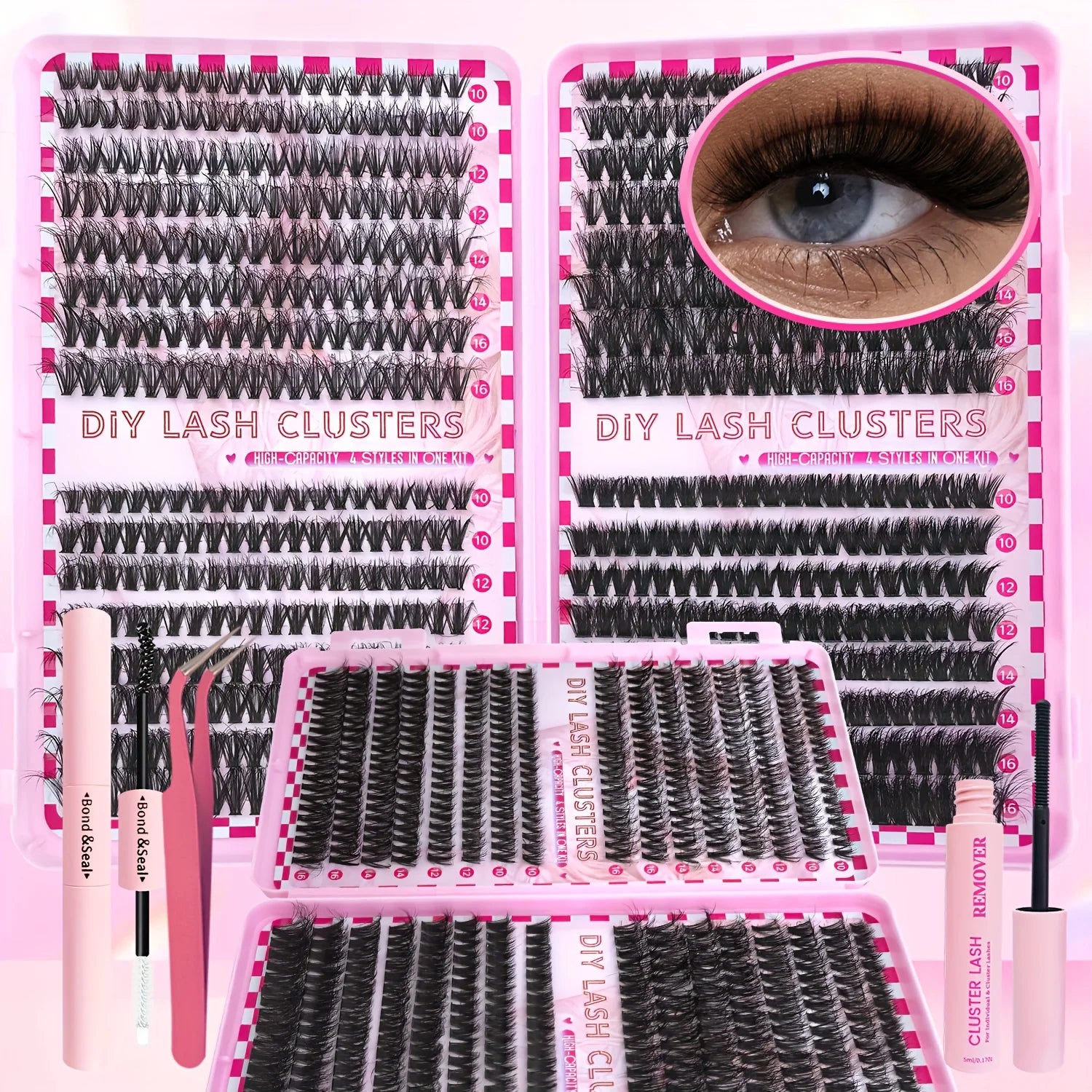 800/640/200PCS Fluffy Eyelash Cluster Book Comfortable, Reusable, Easy To Apply, Perfect For Natural Daily Beginner-Friendly