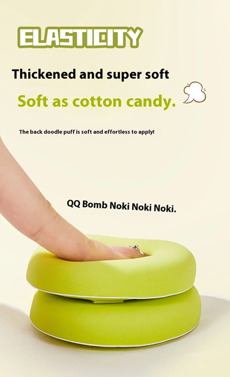 2PCS Makeup Blender Puff Air Cushion Foundation Sponge Loose Powder Puffs Mango-shaped  Cosmetic Applicator Tool Wholesale