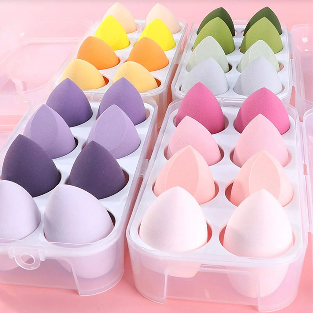 8 Pcs Makeup Sponges Set Blender Beauty Foundation Blending Sponge, Flawless for Liquid, Cream and Powder for Dry/Wet Use ﻿