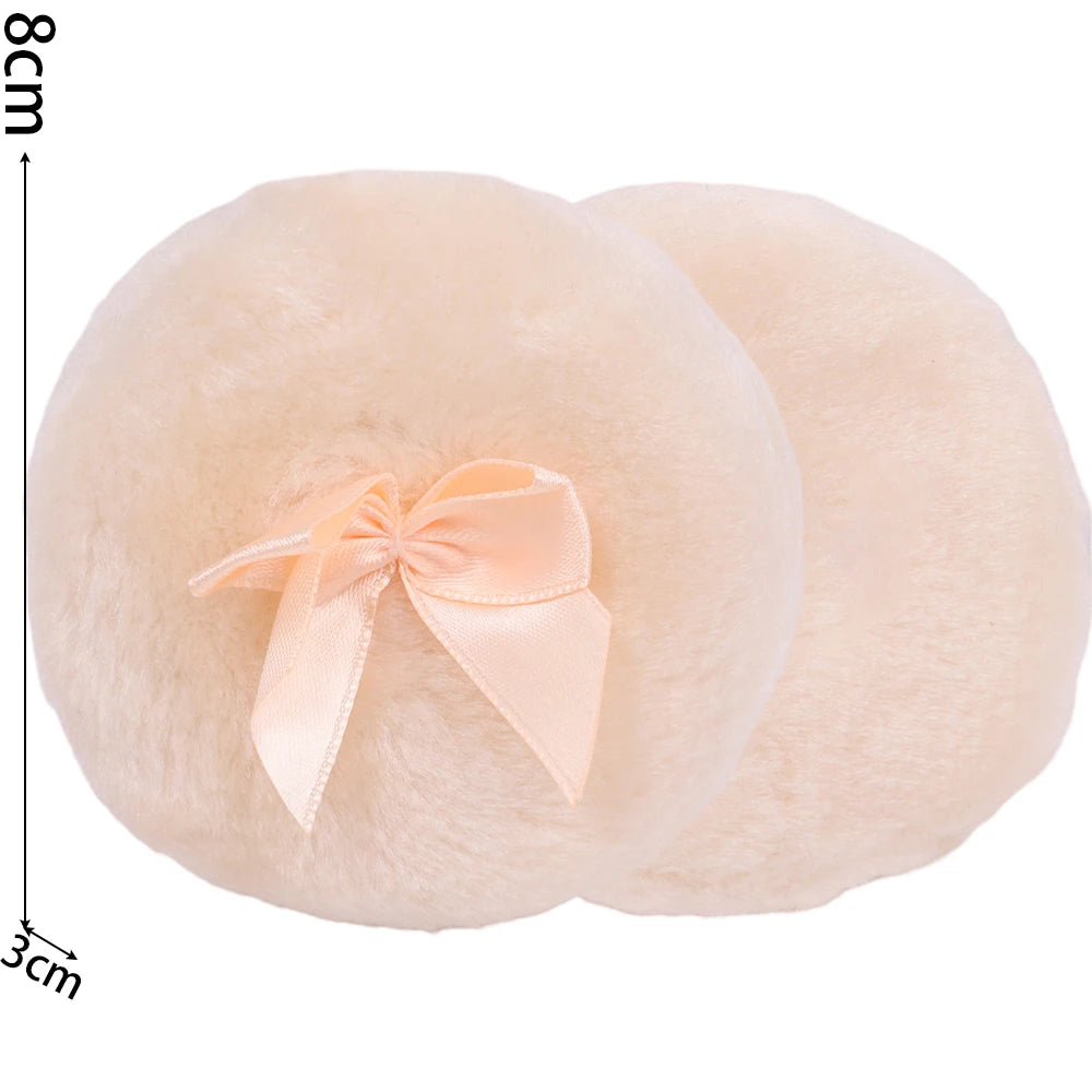 Plush Makeup Puffs Professional Butterfly Round Cosmetic Soft Plush Powder Puff Cute Bow Sponge Foundation Makeup Beauty Tools