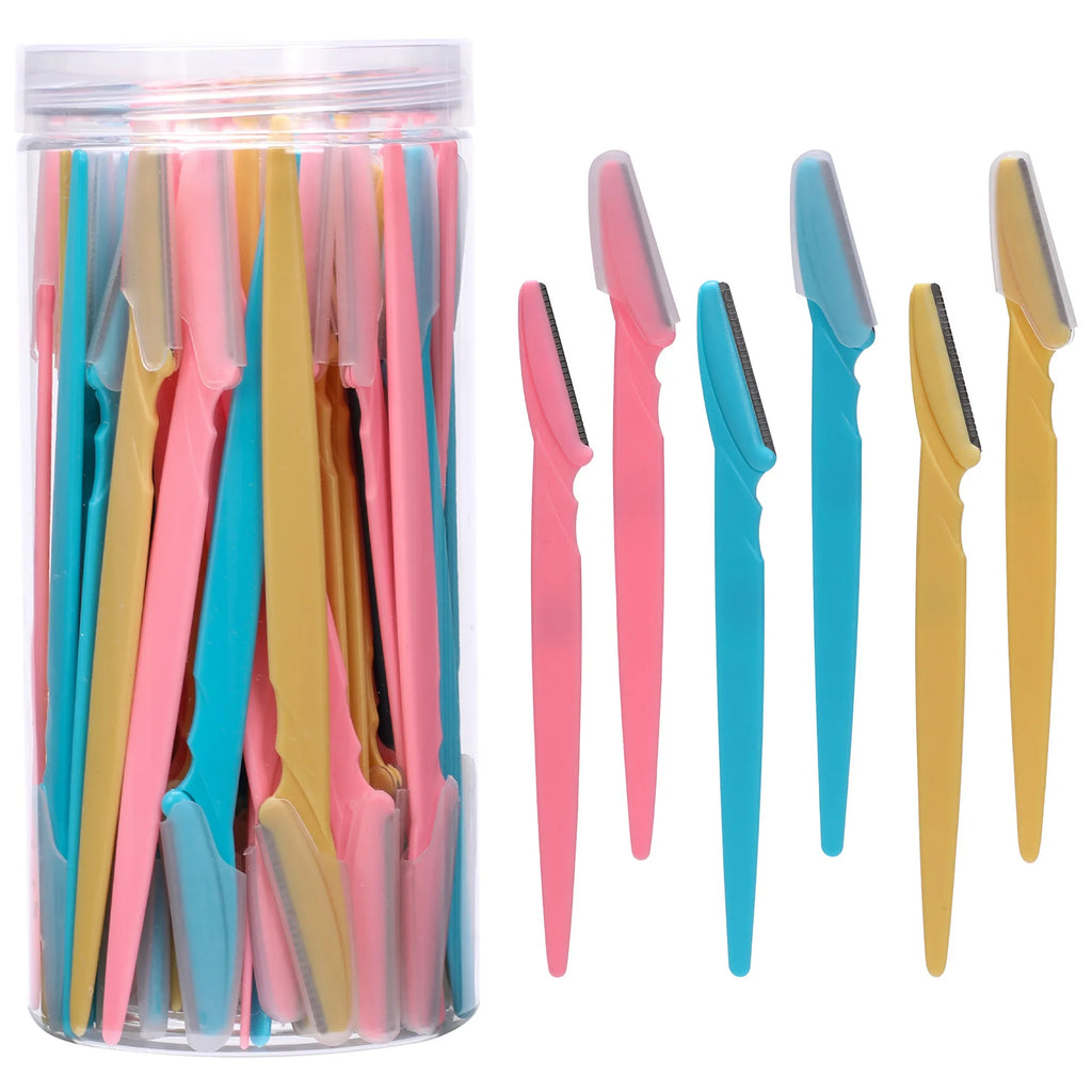 40Pcs Eyebrow Trimmer Makeup Beauty Tools Safe Eye Brow Razor Face Body Hair Removal Shaver Blades Woman Eyebrows Shaping Knife