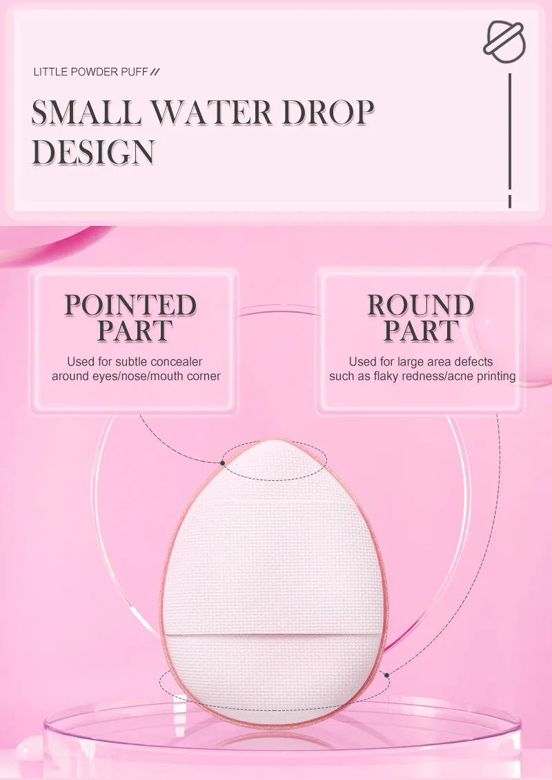 50/100PCS Mini Finger Puff Makeup Sponge Puffs Concealer Foundation Air Cushion Cosmetic Tool Dry Wet For Women Beauty Wholesale