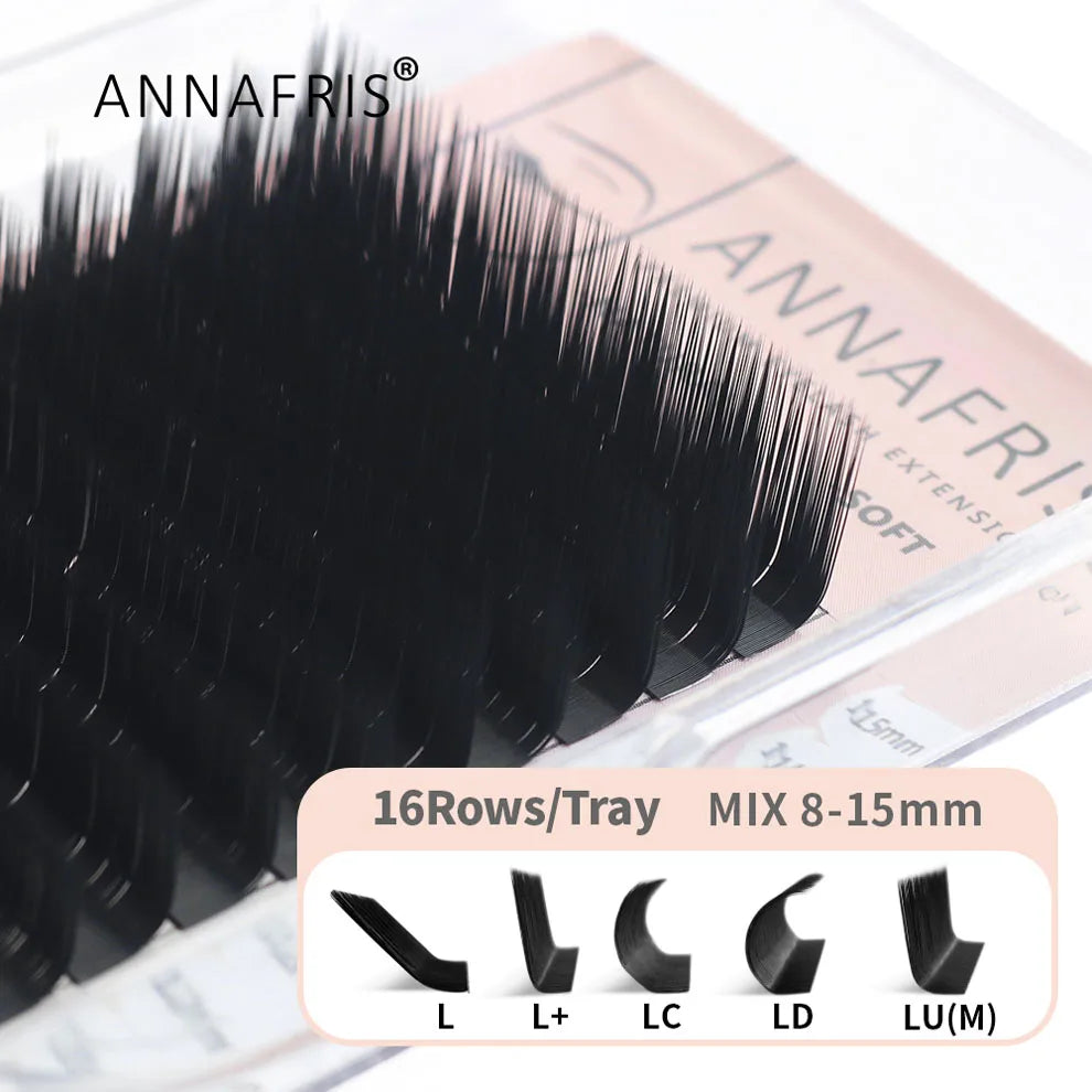 GLAMLASH 8D-W Shaped Eyelash Extension C/D/L/LU/M Premade Volume Fans Clover W Style Lashes False Mink Soft Easy Faning Natural