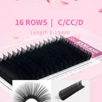 GLAMLASH 8D-W Shaped Eyelash Extension C/D/L/LU/M Premade Volume Fans Clover W Style Lashes False Mink Soft Easy Faning Natural