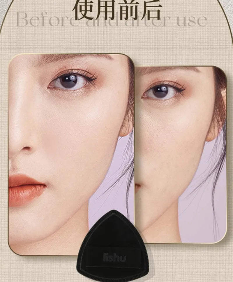 Lishu Black Air Cushion Foundation Puff High Elastic Soft Do Not Eat Powder Makeup Blender Applicator Sponge Wet Dry Dual Use