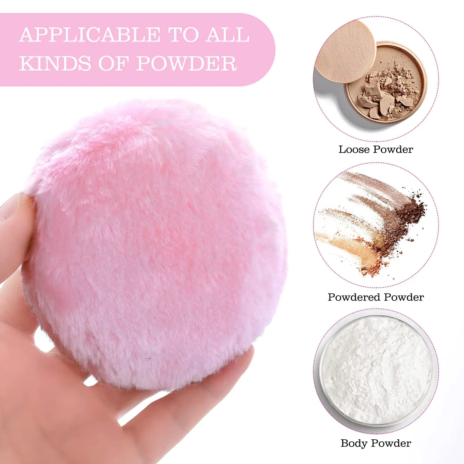 Plush Makeup Puffs Professional Butterfly Round Cosmetic Soft Plush Powder Puff Cute Bow Sponge Foundation Makeup Beauty Tools
