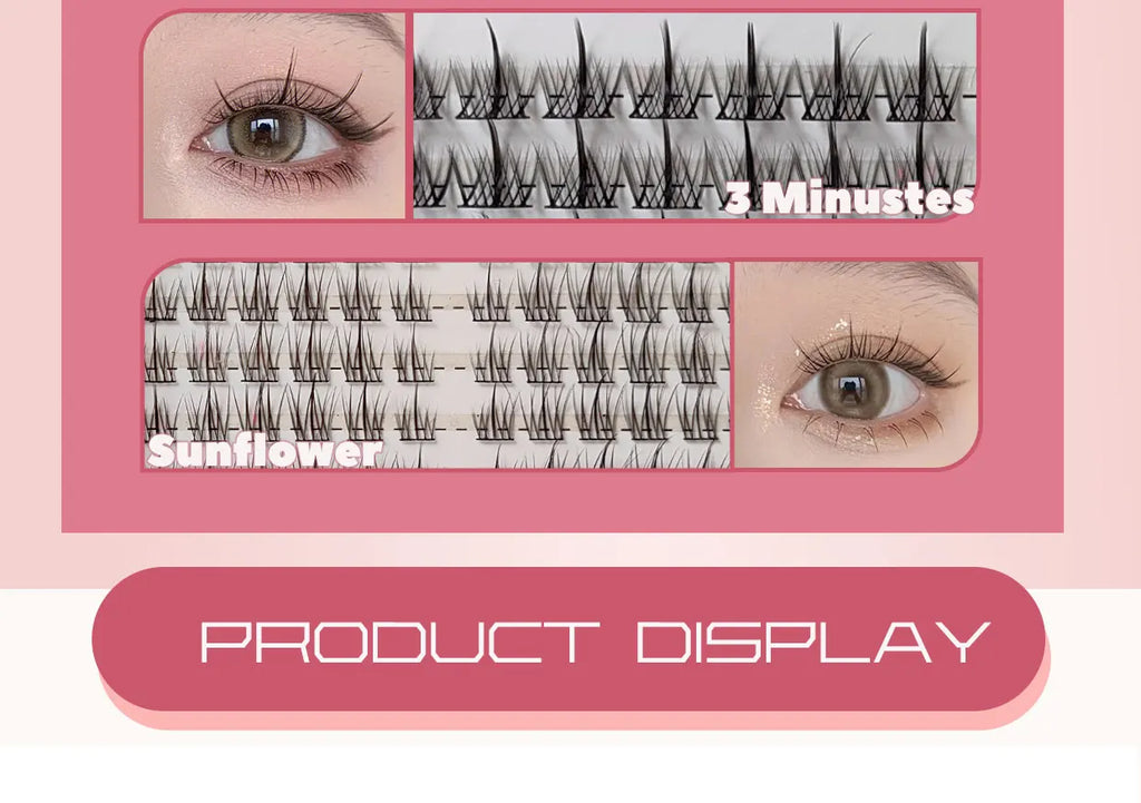 32 Rows Large Capacity Eyelashes Extension Professional Individual Cluster DIY Lashes Natural False Eyelashes Makeup Products