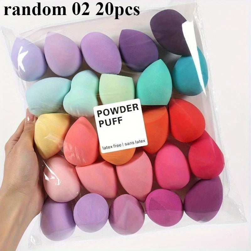 1/3/5/7/20PCS Wet and dry puff random color and shape sponge liquid foundation BB cream powder applying makeup egg