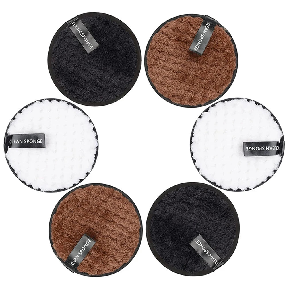 1/4pcs Reusable Makeup Remover Powder Puff Makeup Cleaning Sponge Soft Face Clean Powder Puffs Towel Washable Cosmetic Tool