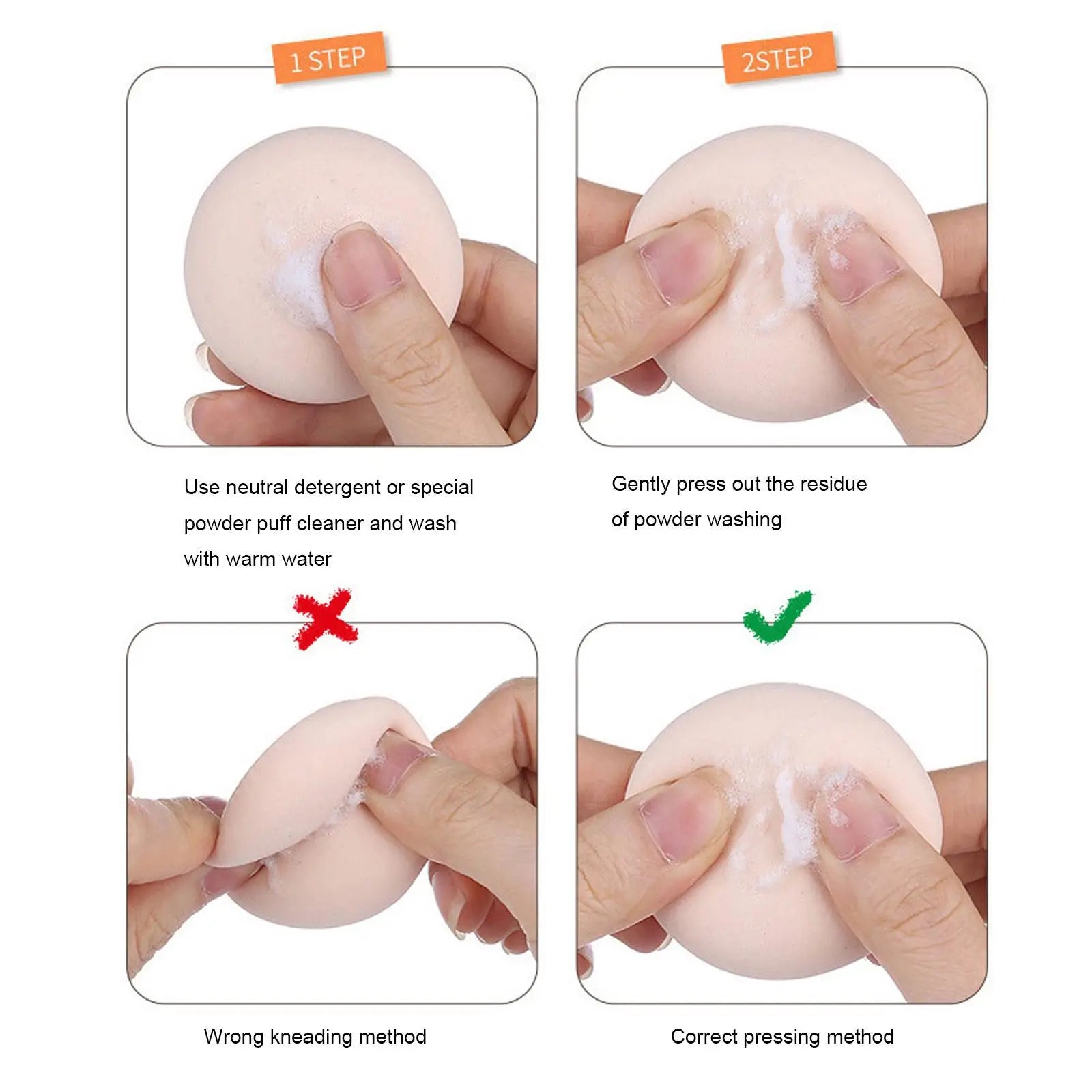 Super Soft Marshmallow Makeup Sponge Puff Dry Wet Dual-use Air Cushion Powder Puff Cosmetic Sponges Powder Puff Makeup Tool