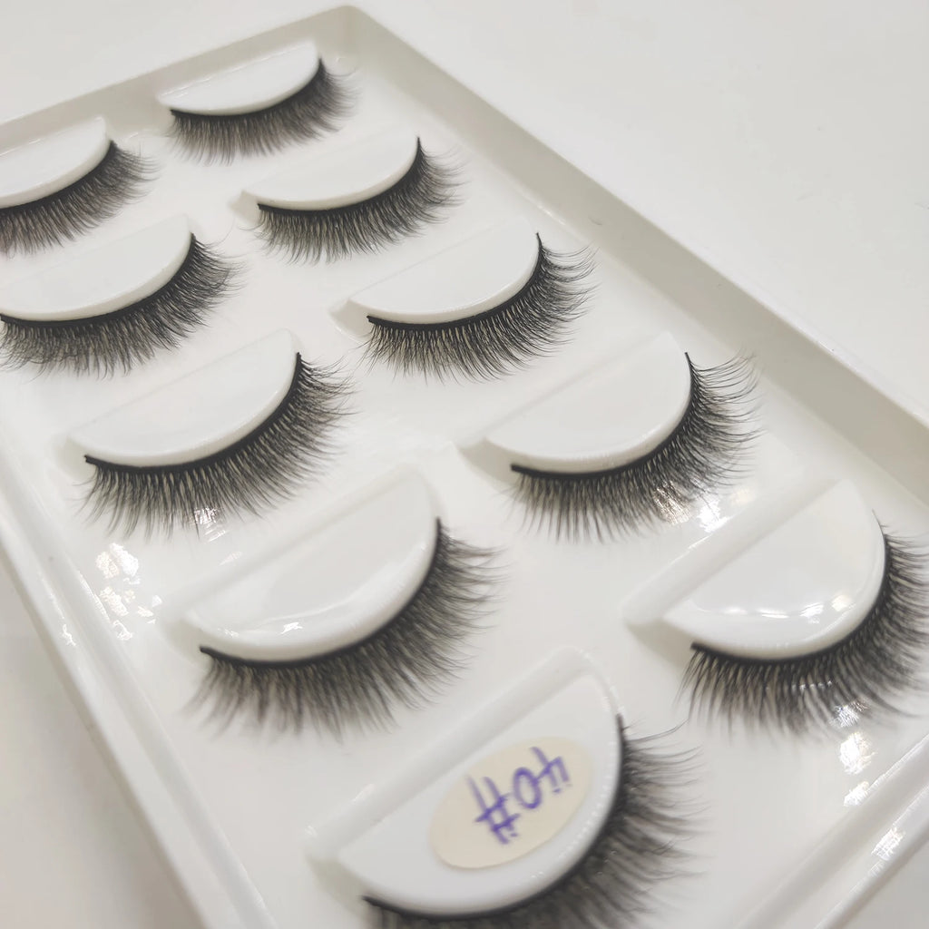 15 Style 5 Pairs 3D Eyelashes Natural False Eye Lashes Thick Faux Mink Lashes Soft Fake Eyelash Wispy Makeup Cilios