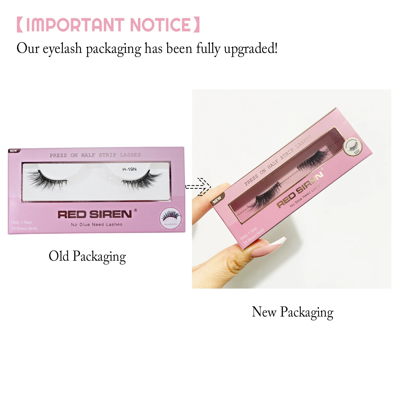 Self Adhesive Eyelashes Wide Glue Strip Press On Half Lashes Soft Clear Band Pre Glued False Eyelashes Reusable Cat Eye Lashes