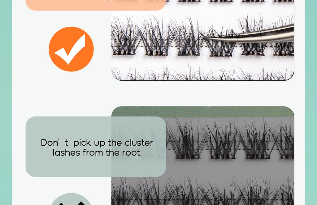 VYRILA Self Adhesive Eyelashes No Glue Needed Lashes 10‑16mm Pre Glued Cluster Lashes D Curl Soft Natural Press on Lashes