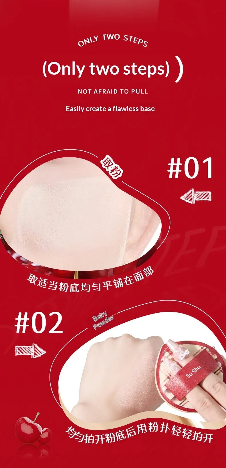 LISHU 4Pcs Ultra Sof Powder Puffs, Wet and Dry Dual-Use Makeup Sponge Set, Non-Powder-Absorbing for Cushion Foundation