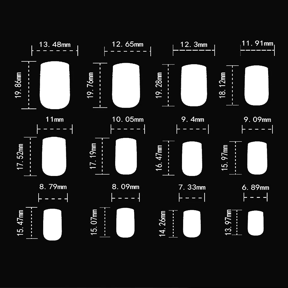 120pcs Solid Color Black Glossy Fake Nails Short Square Pressed Gel Nails Full Cover False Nails Acrylic DIY Artificial Nail Kit