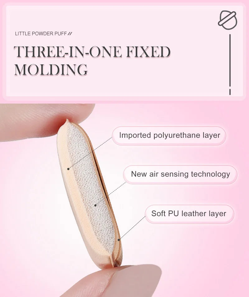 50/100PCS Mini Finger Puff Makeup Sponge Puffs Concealer Foundation Air Cushion Cosmetic Tool Dry Wet For Women Beauty Wholesale