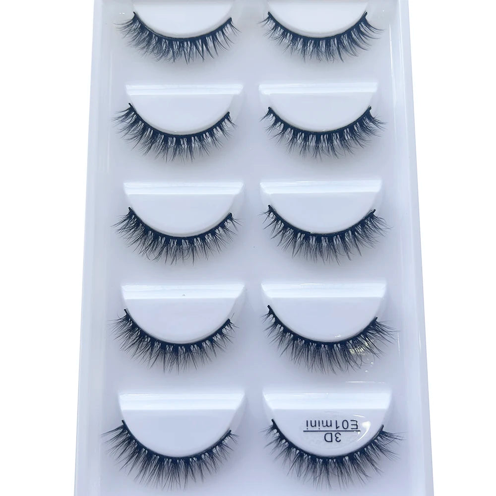 New 5 Pairs Natural 3D False Eyelashes Makeup Mink Eyelash Fake Eye Lashes Faux Cils Make Up Beauty Maquillaje Tools H13 Cat