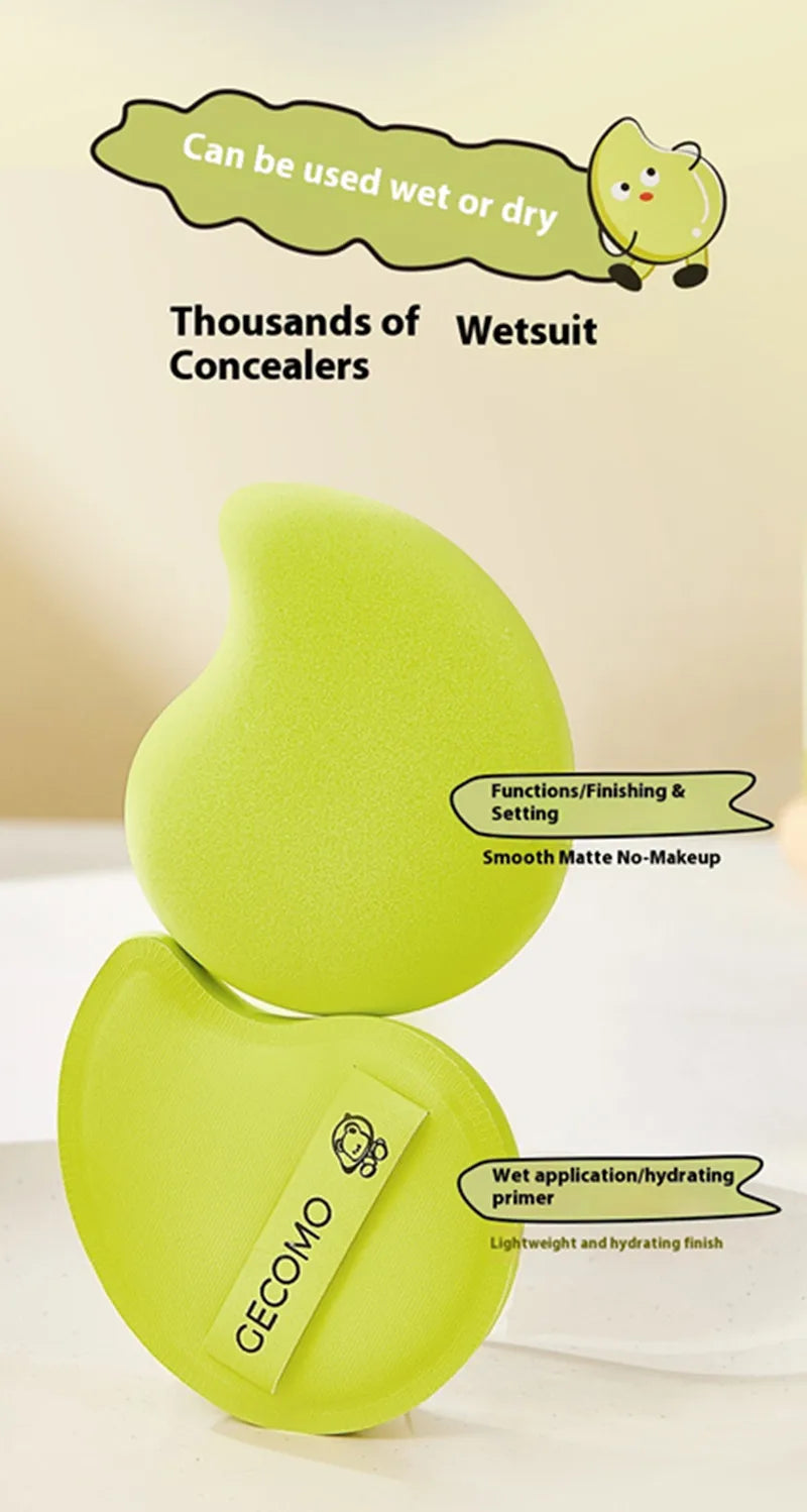 2PCS Makeup Blender Puff Air Cushion Foundation Sponge Loose Powder Puffs Mango-shaped  Cosmetic Applicator Tool Wholesale