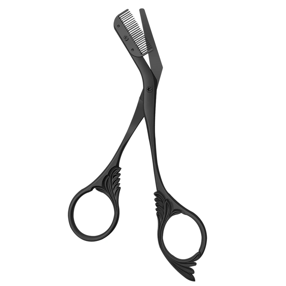 1Pcs Eyebrow Scissors with Comb  Stainless Steel Eyebrow Trimmer for Women Men  Eye Brow Trimmer Scissors Effortless Grooming