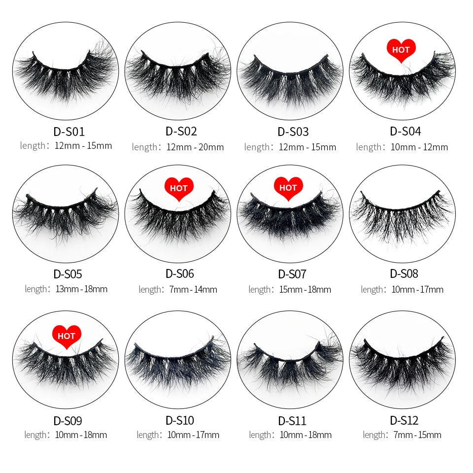 5Pairs/Pack High Quality Natural Look Fluffy 3d Mink Lashes Factory Sale