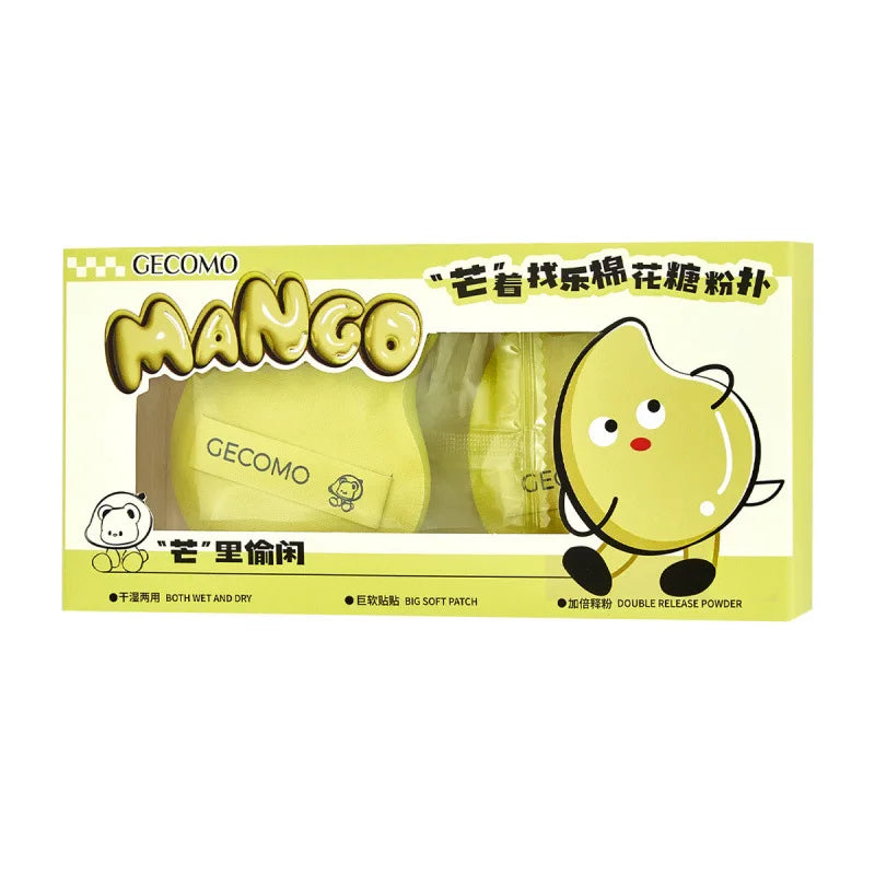 2PCS Makeup Blender Puff Air Cushion Foundation Sponge Loose Powder Puffs Mango-shaped  Cosmetic Applicator Tool Wholesale