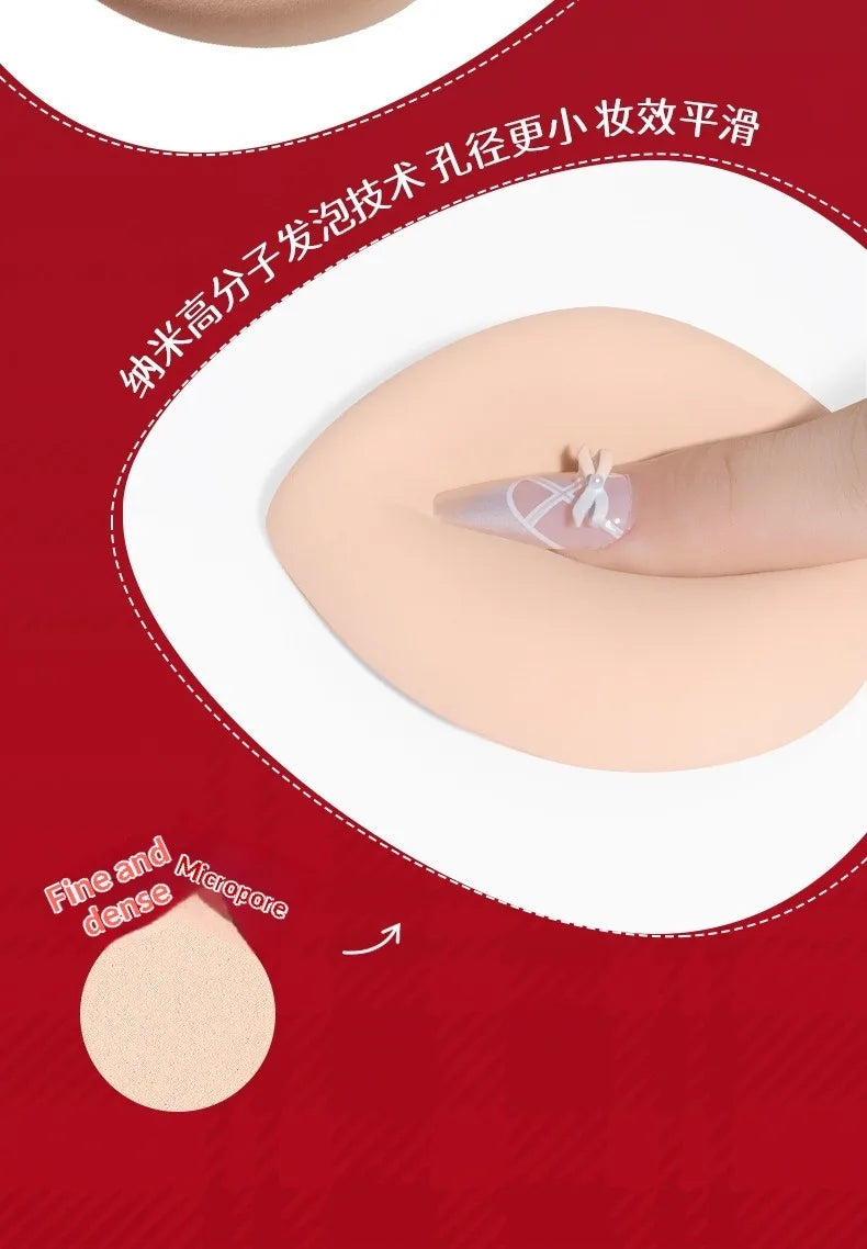 LISHU 4Pcs Ultra Sof Powder Puffs, Wet and Dry Dual-Use Makeup Sponge Set, Non-Powder-Absorbing for Cushion Foundation