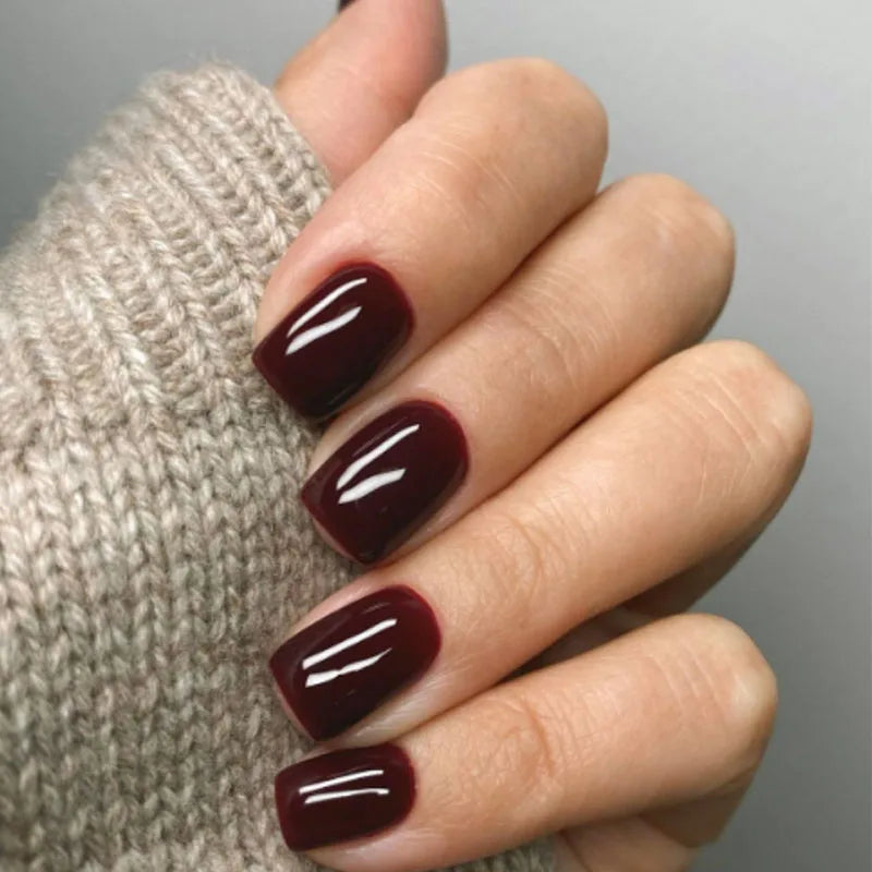 Short Fake Nails for Gluing Ready for Girls Nails Press on Ready-made Artificial Nails Press on Fingernails To Stick on CDJ03