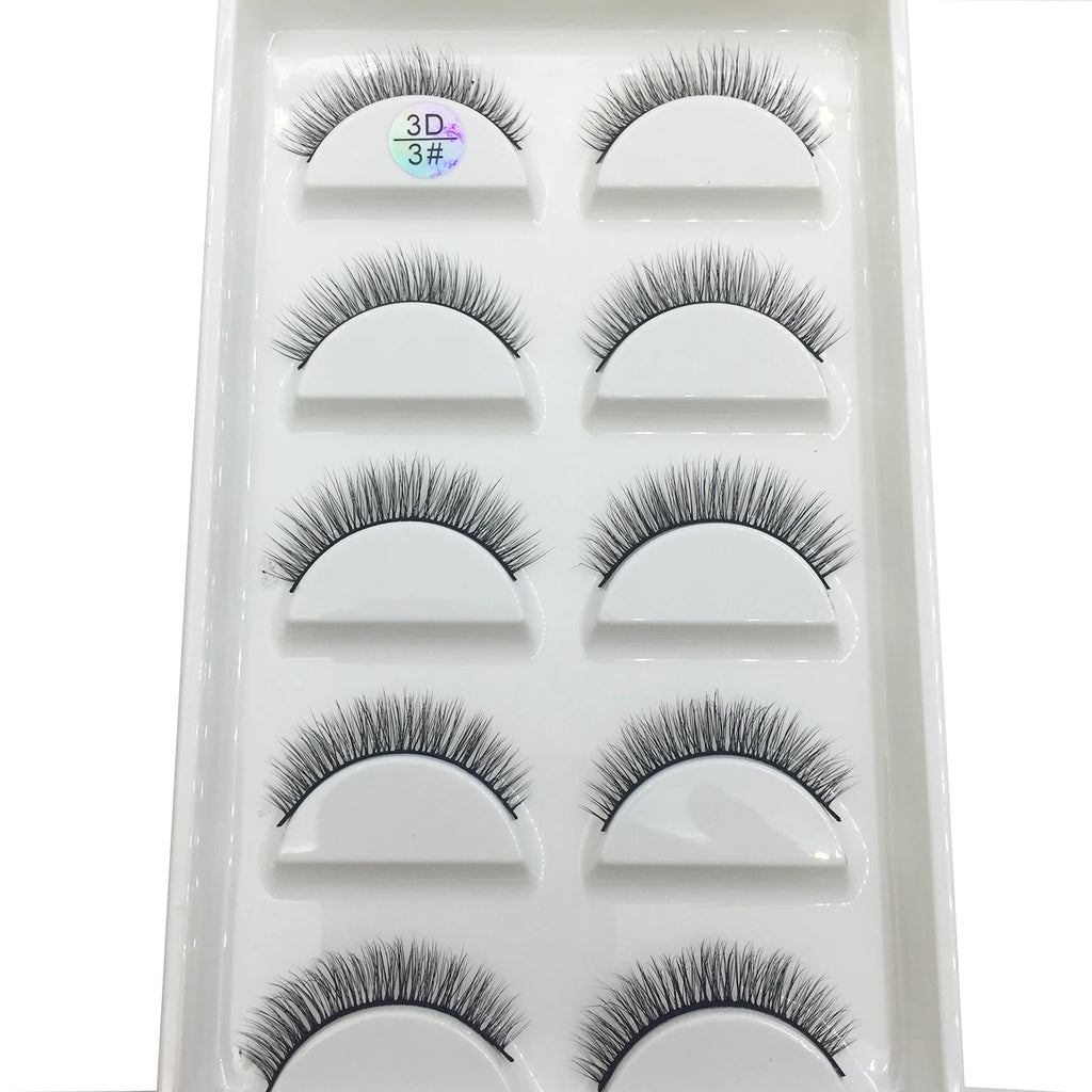 15 Style 5 Pairs 3D Eyelashes Natural False Eye Lashes Thick Faux Mink Lashes Soft Fake Eyelash Wispy Makeup Cilios