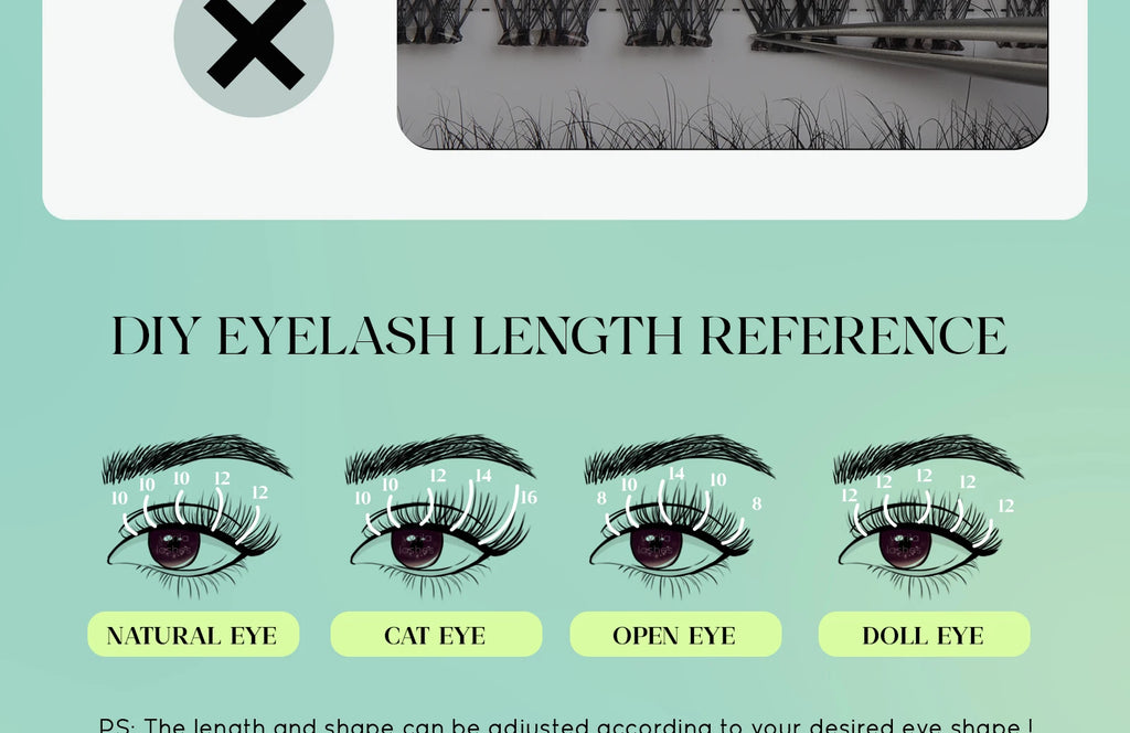 VYRILA Self Adhesive Eyelashes No Glue Needed Lashes 10‑16mm Pre Glued Cluster Lashes D Curl Soft Natural Press on Lashes