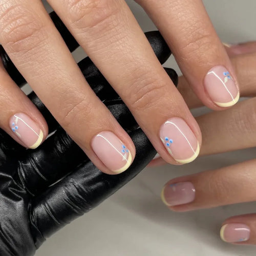 10Pcs Press on Nail False Nail Square Removable Handmade Wearable Nail Art for Women&Girl