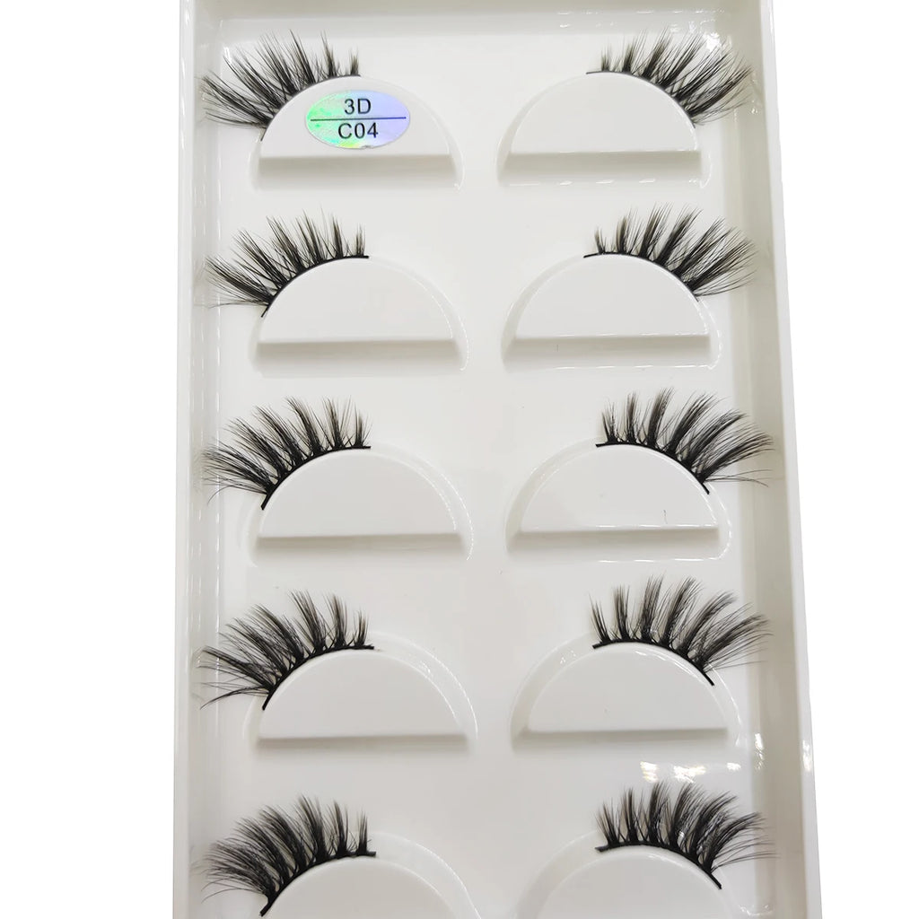 15 Style 5 Pairs 3D Eyelashes Natural False Eye Lashes Thick Faux Mink Lashes Soft Fake Eyelash Wispy Makeup Cilios
