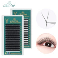 GLAMLASH 8D-W Shaped Eyelash Extension C/D/L/LU/M Premade Volume Fans Clover W Style Lashes False Mink Soft Easy Faning Natural