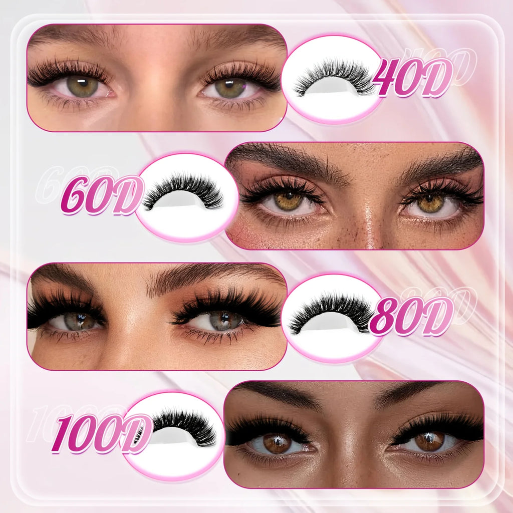 800/640/200PCS Fluffy Eyelash Cluster Book Comfortable, Reusable, Easy To Apply, Perfect For Natural Daily Beginner-Friendly