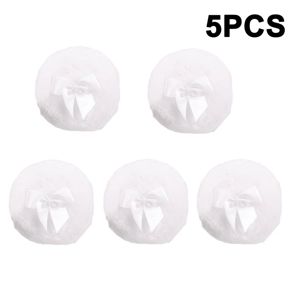 Plush Makeup Puffs Professional Butterfly Round Cosmetic Soft Plush Powder Puff Cute Bow Sponge Foundation Makeup Beauty Tools