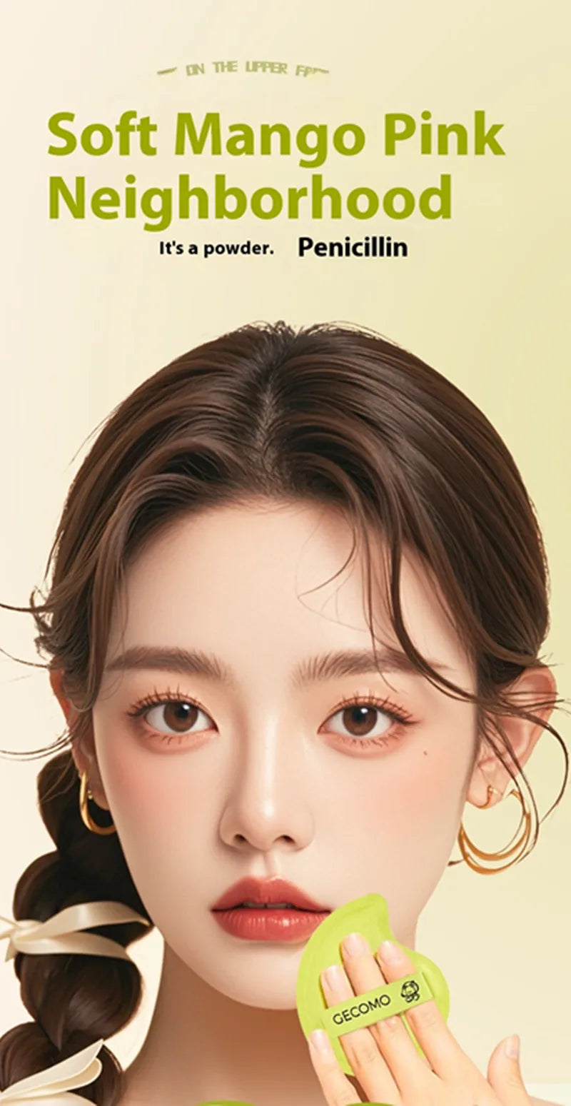 2PCS Makeup Blender Puff Air Cushion Foundation Sponge Loose Powder Puffs Mango-shaped  Cosmetic Applicator Tool Wholesale